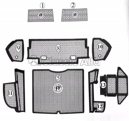 2600-251 SPRINT 2600 & 2000 (102) BOOT RUBBER MAT SET