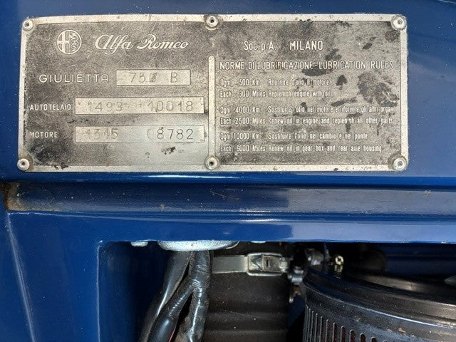 1959 GIULIETTA SPRINT - £23,500