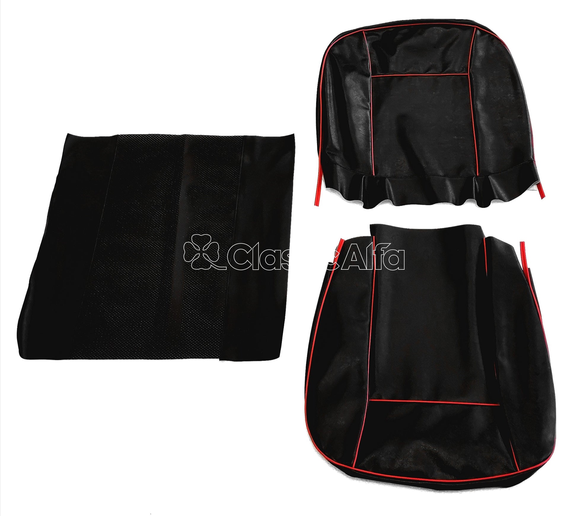 750-408 SEAT COVER FOR 750 SPIDER - BLACK RED PIPING