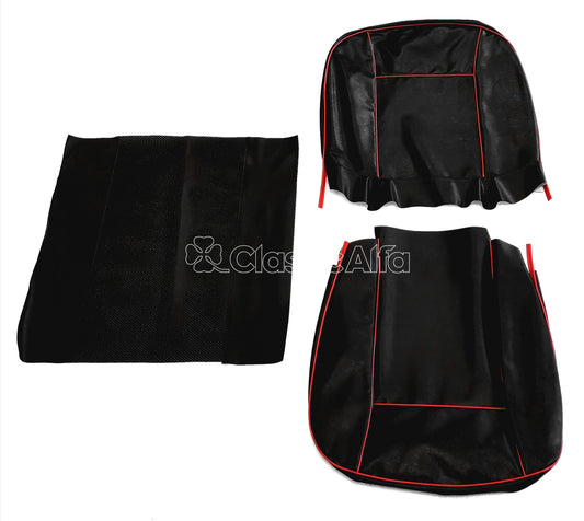750-408 SEAT COVER FOR 750 SPIDER - BLACK RED PIPING