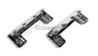 750-429 CHROME DOOR POCKET TAB TRIM CLIPS - PAIR