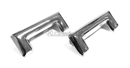 750-429 CHROME DOOR POCKET TAB TRIM CLIPS - PAIR