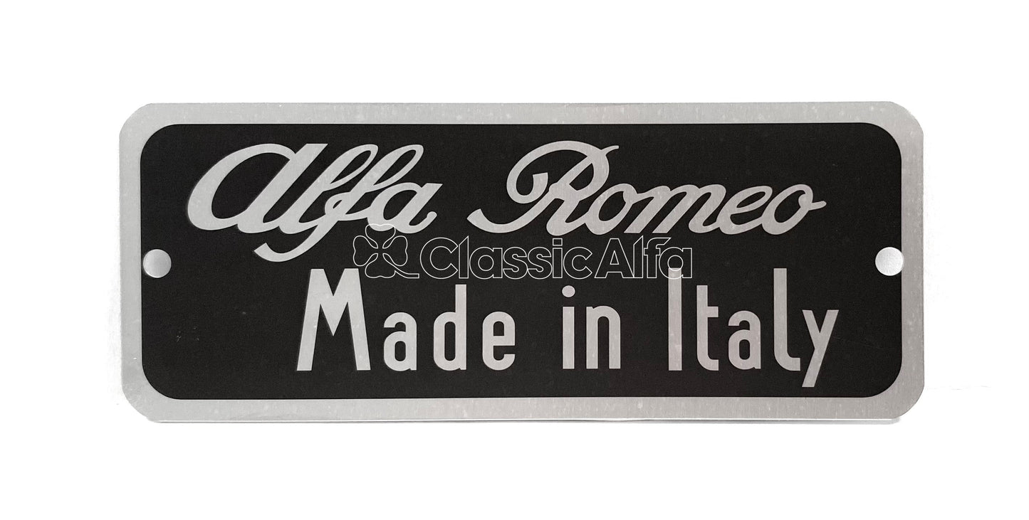 750-620 MADE IN ITALY CHASSIS TYPE PLATE