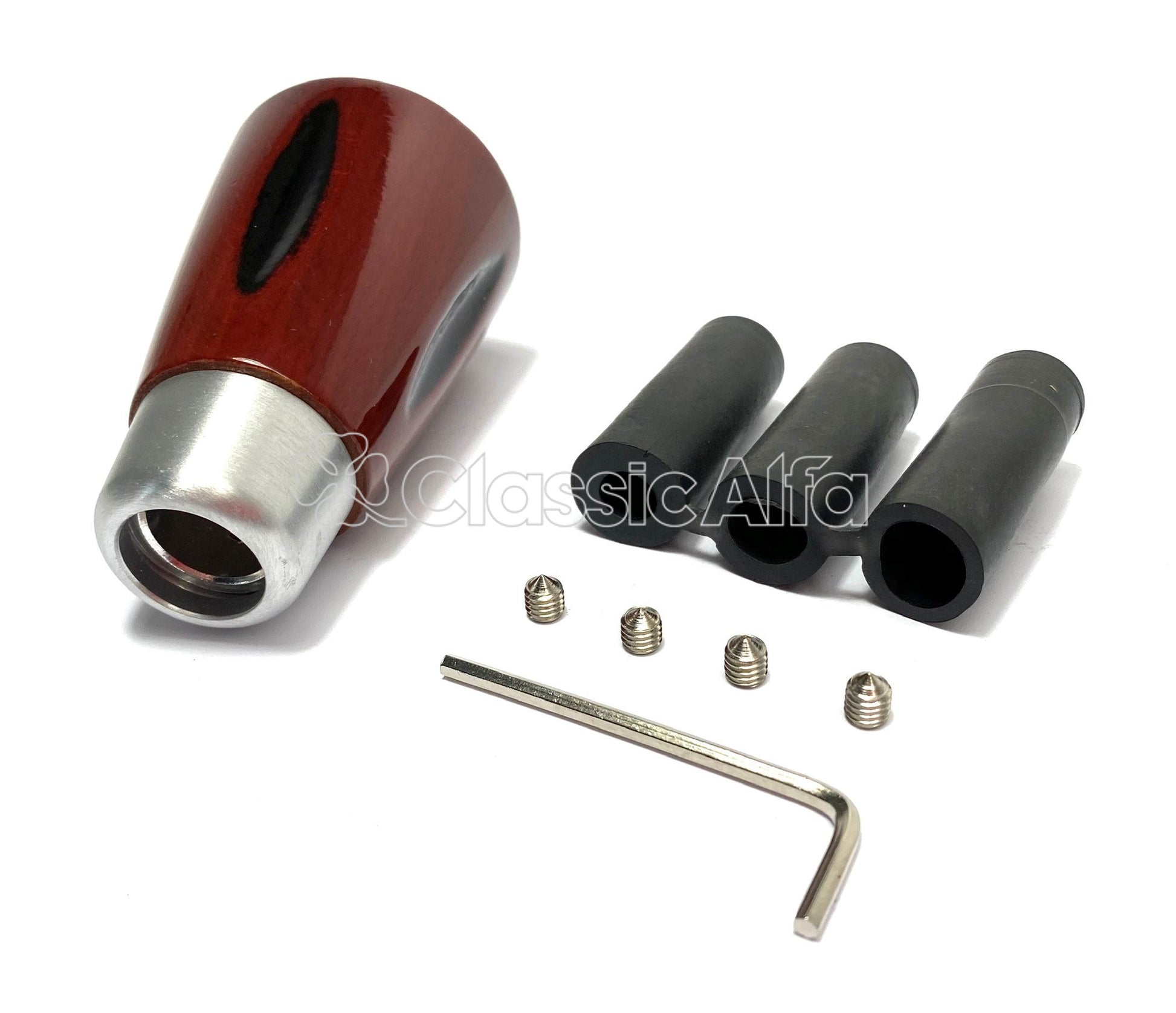 AC006 WOODEN GEARKNOB WITH ALFA BADGE