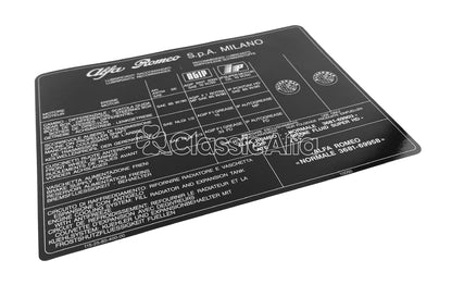 AC042/1 S3 SPIDER INJECTION - LUBRICANTS STICKER
