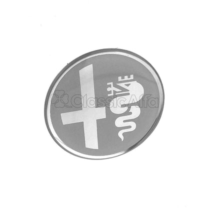 AC062 STEERING WHEEL CENTRE BADGE - SILVER