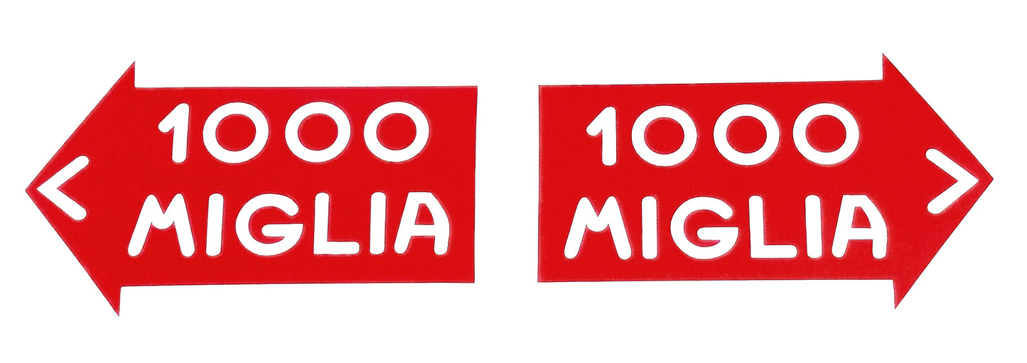 AC094 PAIR  MILLE MIGLIA STICKER - SMALL