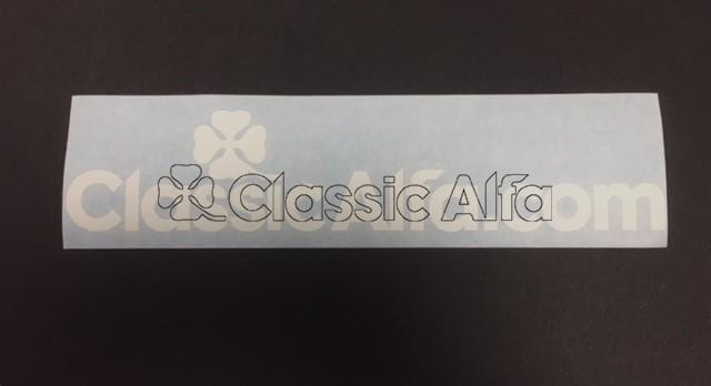 AC122 CLASSIC ALFA STICKER WHITE LARGE