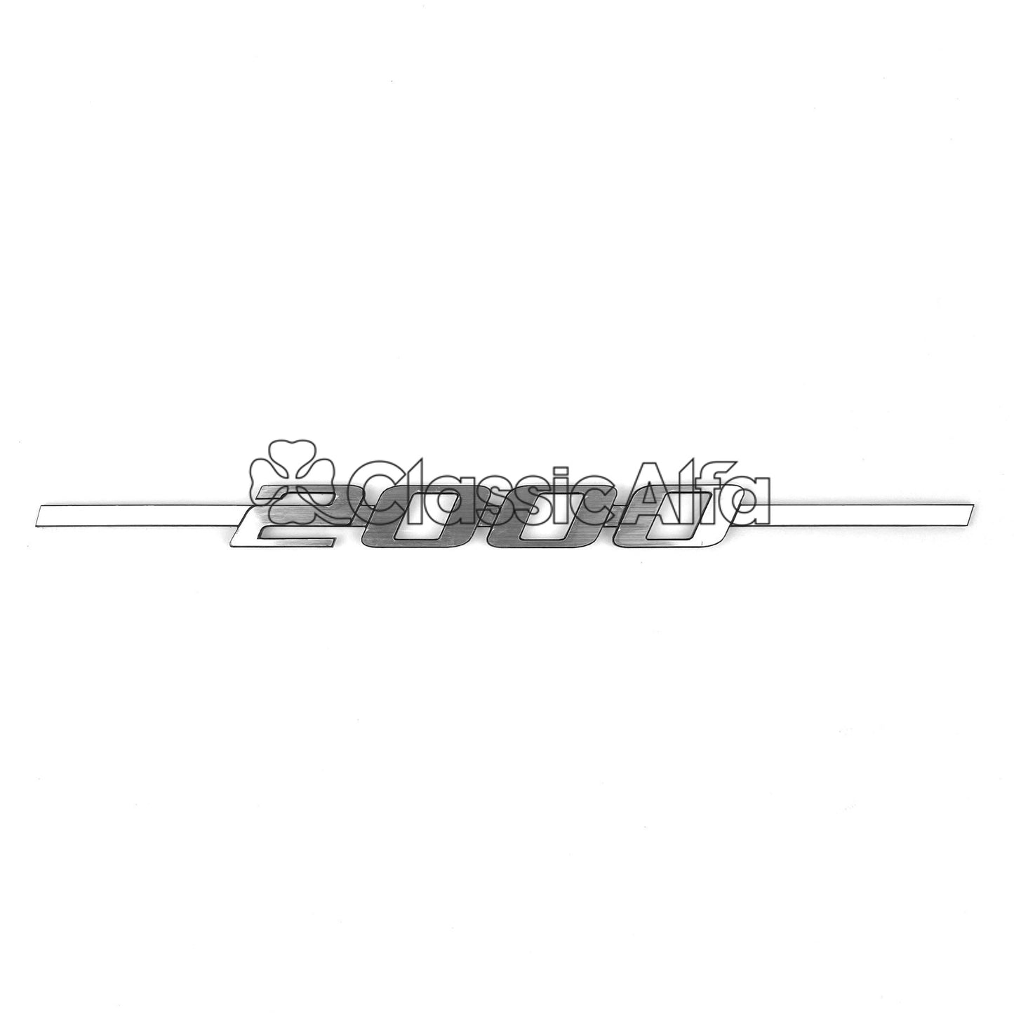 AC148 BOOTLID SCRIPT BADGE 2000 - LIGHTWEIGHT PLASTIC