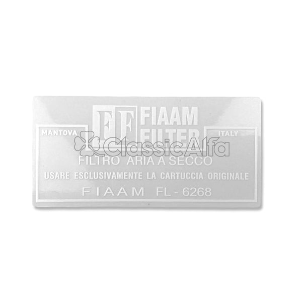 AC150 FIAAM AIR FILTER STICKER - FL 6268