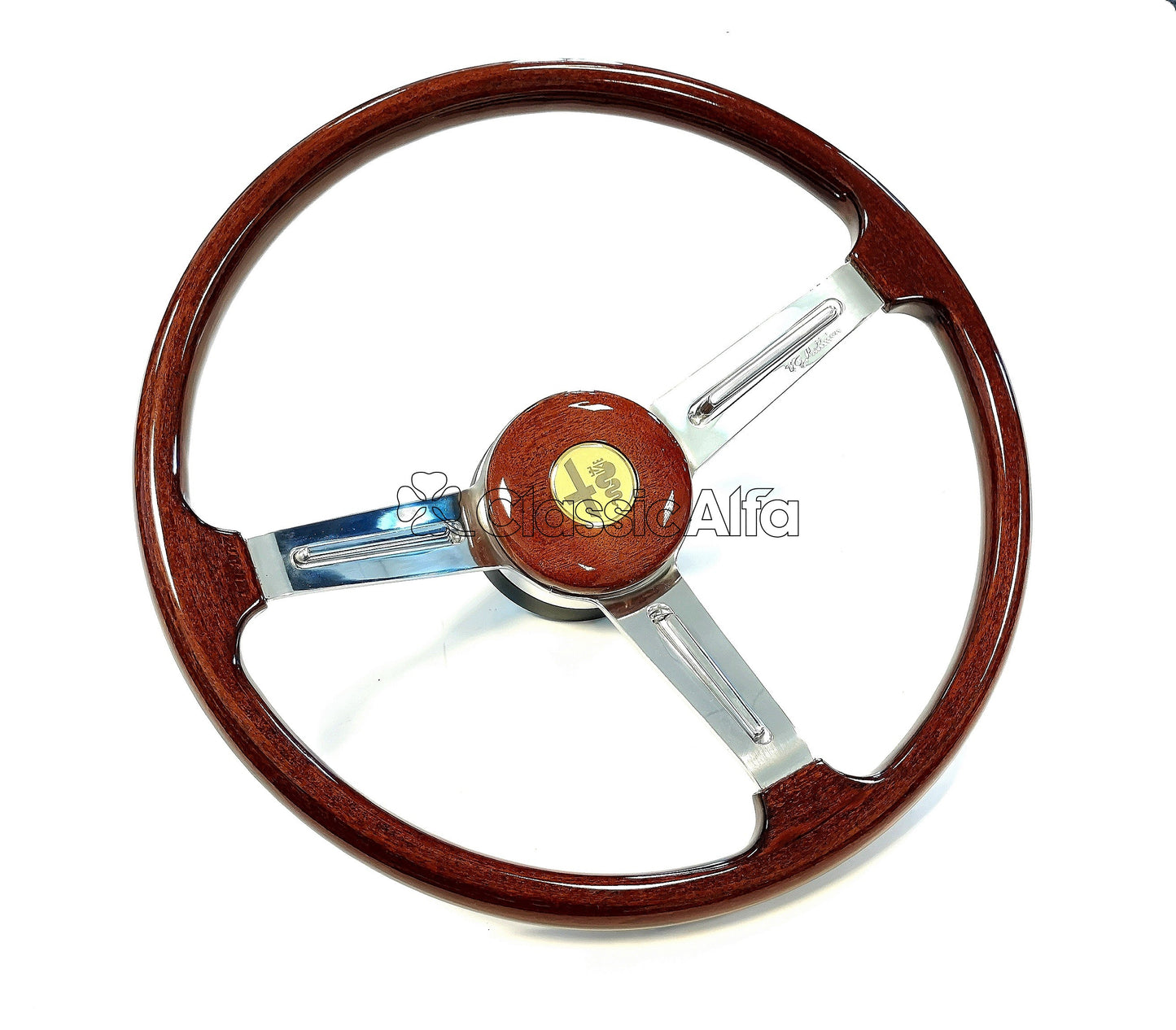 AC158  GTV & SPIDER 1750 COMPLETE  HELLEBORE STYLE STEERING WHEEL
