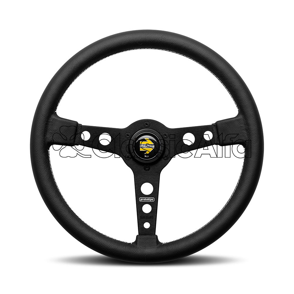 AC161 MOMO PROTOTIPO STEERING WHEEL - BLACK 370mm