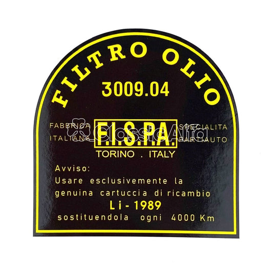 AC171 FISPA OIL FILTER HOUSING STICKER - 750/101