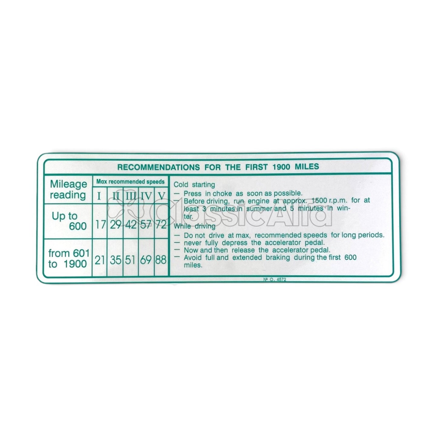 AC180 RUNNING IN STICKER