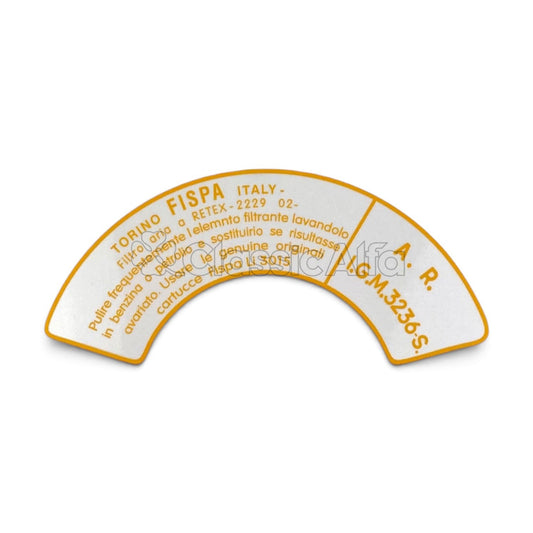 AC181 FISPA CROSSOVER AIR FILTER STICKER