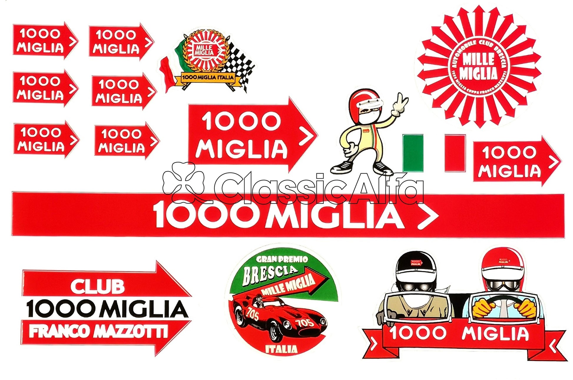 AC315 MILLE MIGLIA STICKER SHEET