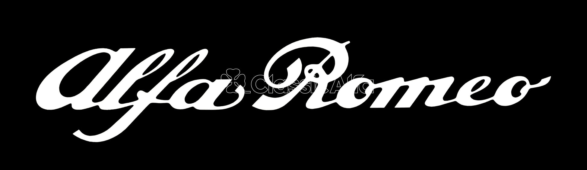 AC320 ALFA ROMEO CUT TEXT DECAL WHITE