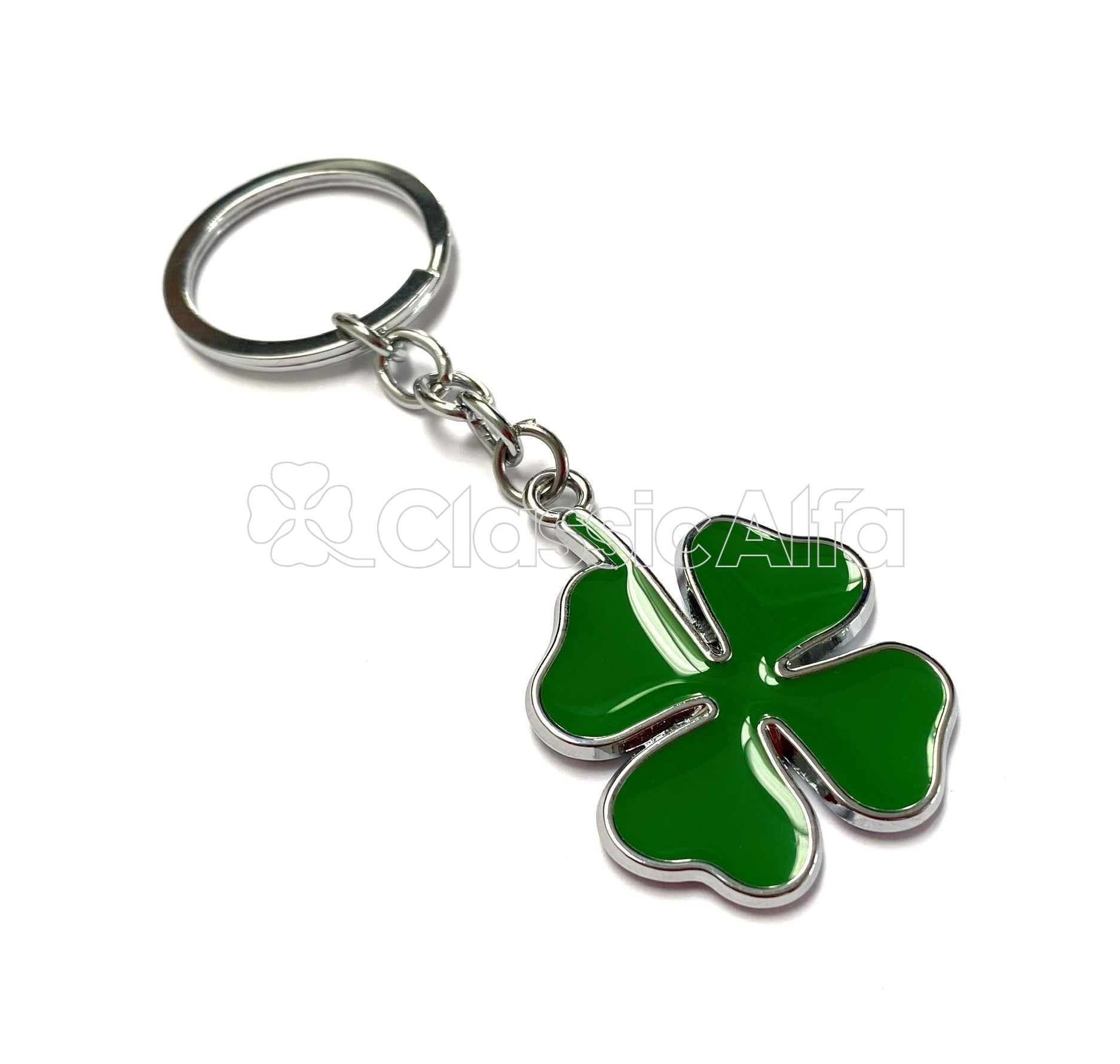AC625 CLOVERLEAF ENAMEL KEYRING