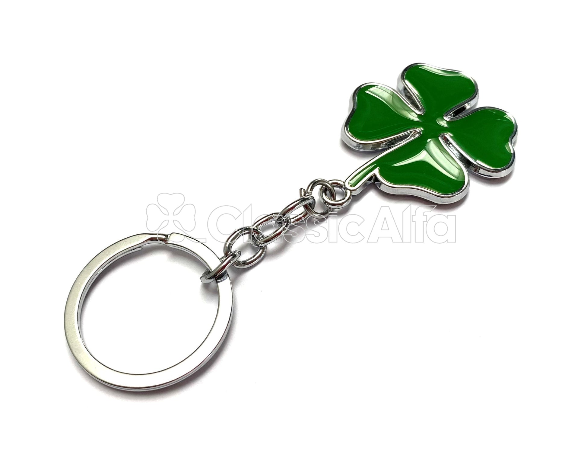 AC625 CLOVERLEAF ENAMEL KEYRING