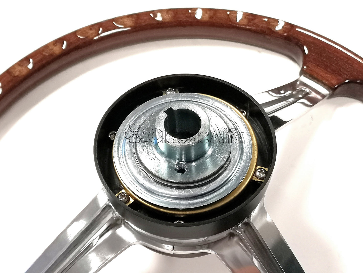 AC158  GTV & SPIDER 1750 COMPLETE  HELLEBORE STYLE STEERING WHEEL