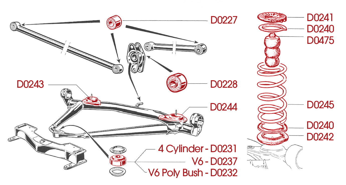 116 & 75 REAR SUSPENSION DIAGRAM