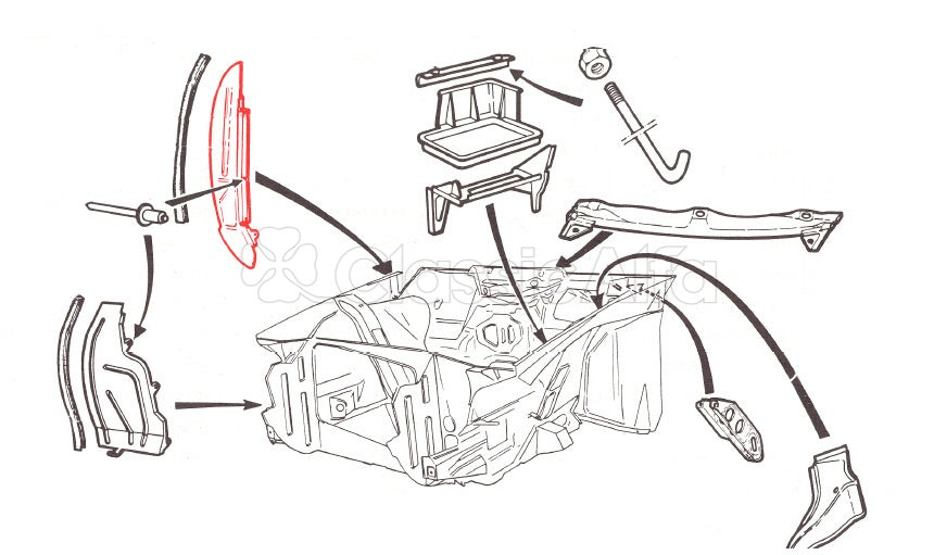 D0441 ALFETTA GTV REAR LEFT SPLASH PANEL