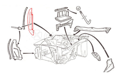 D0441 ALFETTA GTV REAR LEFT SPLASH PANEL