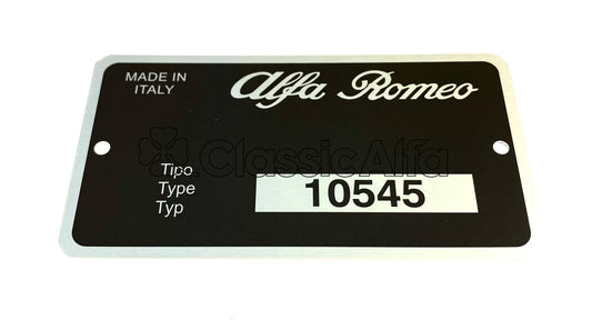 BG051  TYPE PLATE 105.45