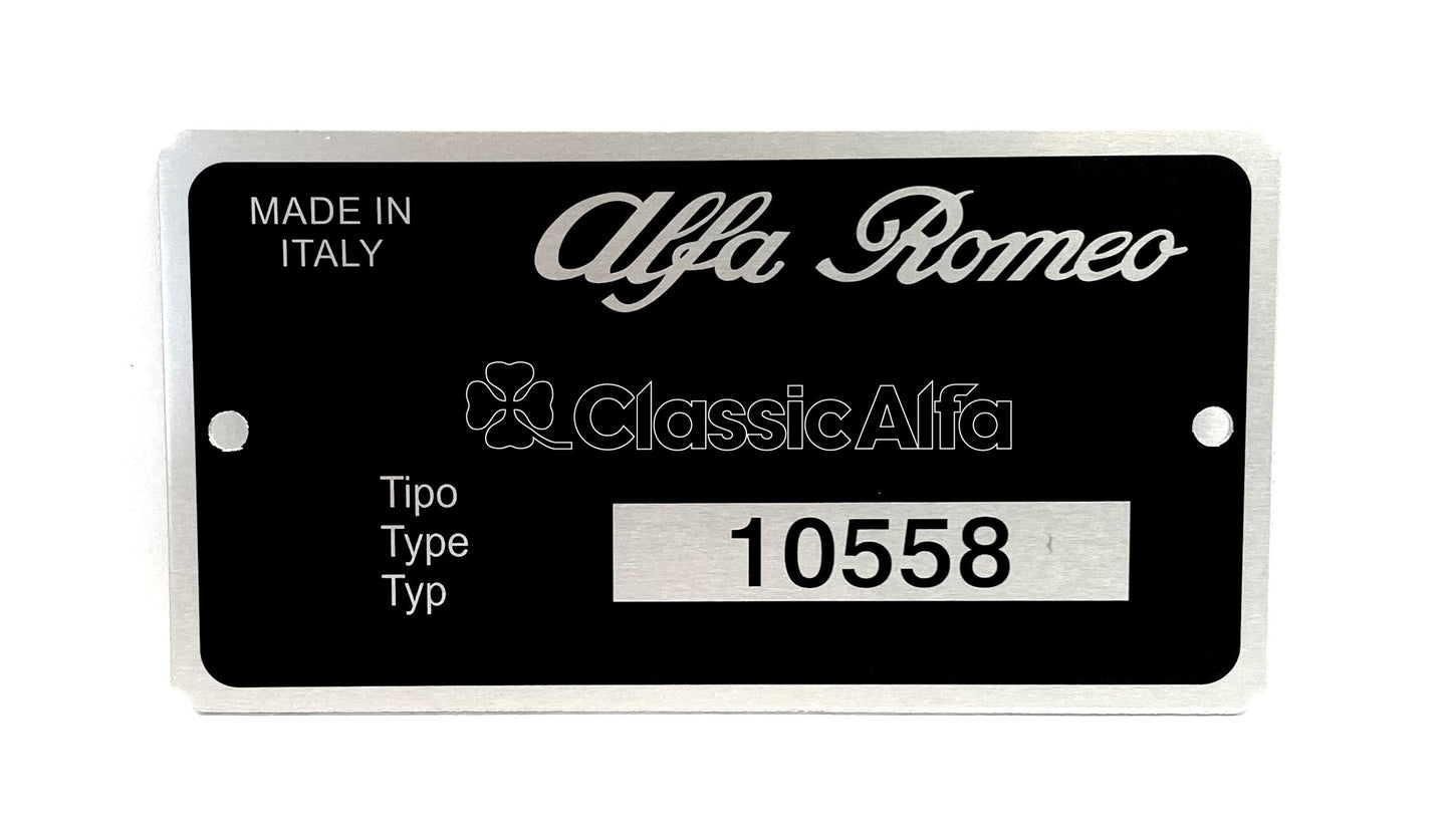 BG052  TYPE PLATE 105.58