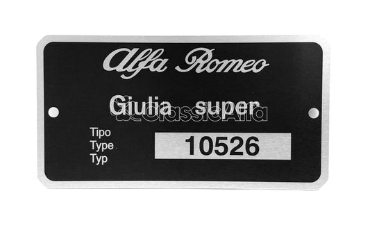BG054 TYPE PLATE 1600 GIULIA  105.26 