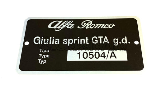 BG056 TYPE PLATE GTA 105.04 /A