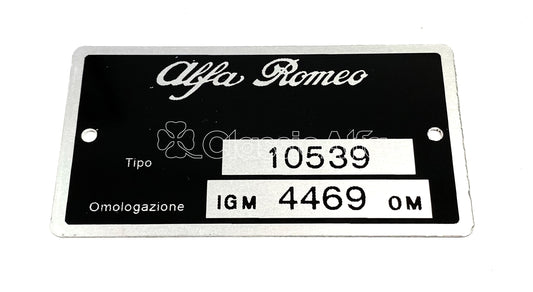 BG064 TYPE PLATE GIULIA 1300 TI 105.39 