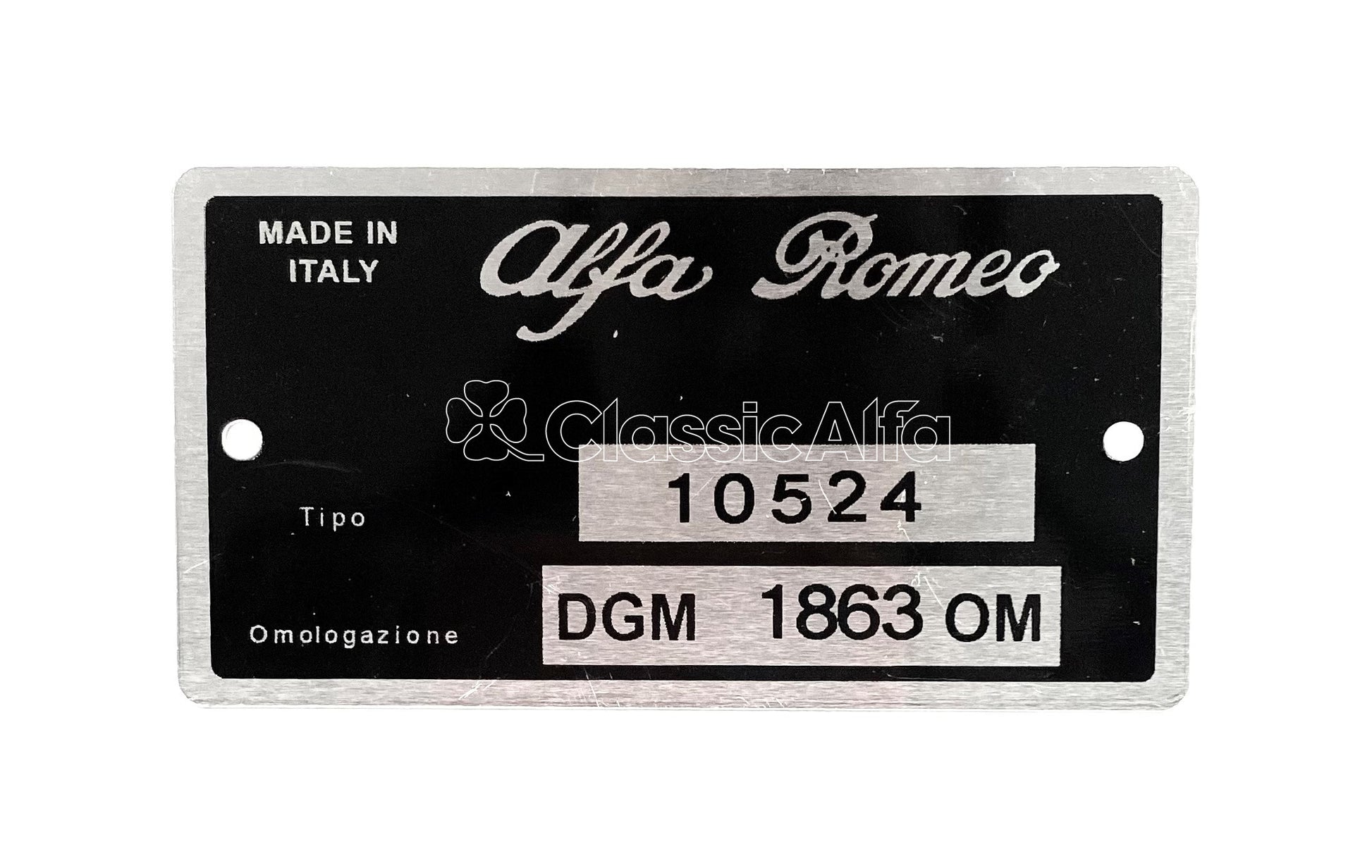 BG070  TYPE PLATE SPIDER VELOCE LHD 105.24 