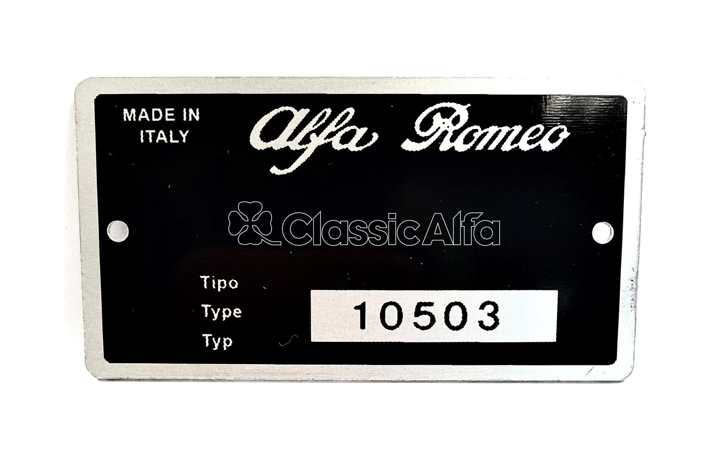 BG072 TYPE PLATE 1600 ROUNDTAIL SPIDER LHD 105.03 