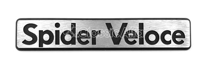 BG075 SPIDER VELOCE BADGE METAL VERSION 1983-89