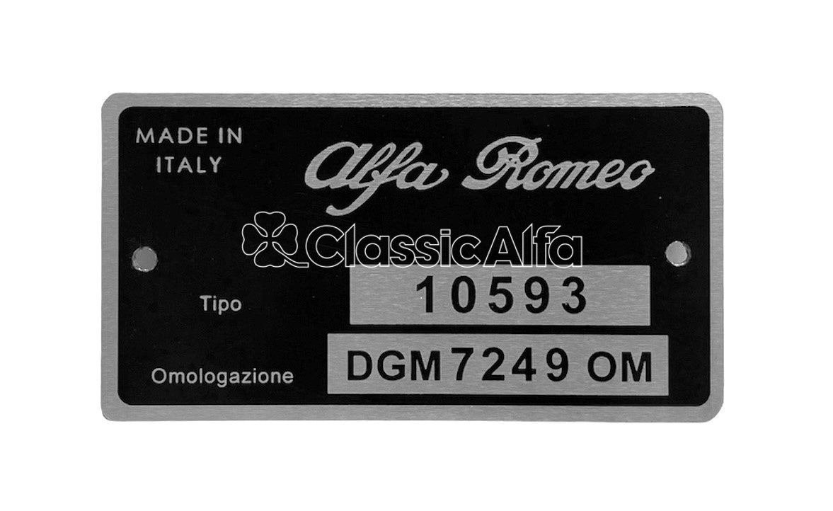 BG089 JUNIOR ZAGATO 1300 TYPE PLATE 105.93