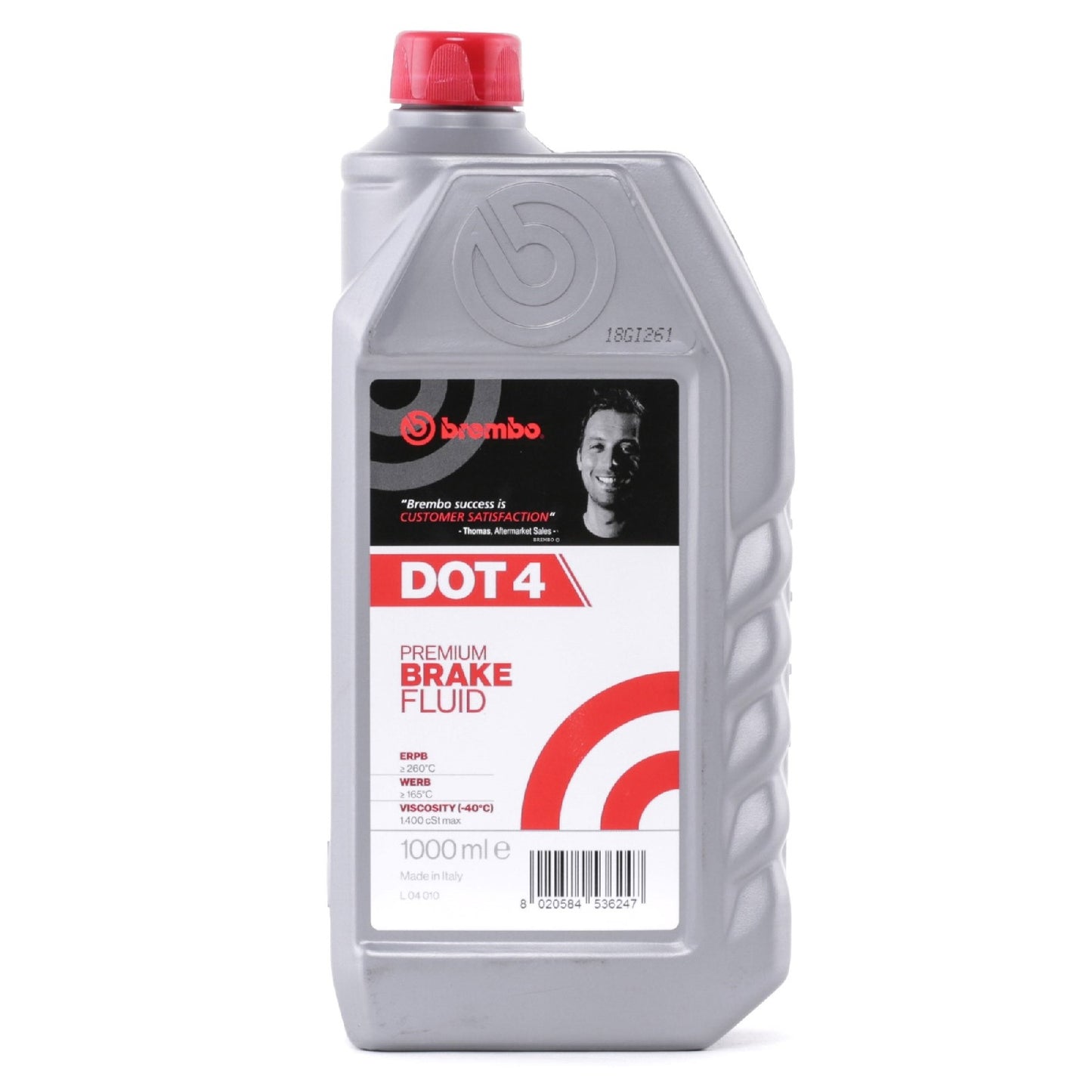 BR110 BREMBO DOT 4 BRAKE FLUID - 1 LITRE
