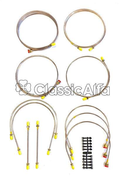BR304 BRAKE LINE SET - CUPRO-NICKEL - SPRINT GT, GTV AND GTC RIGHT HAND DRIVE