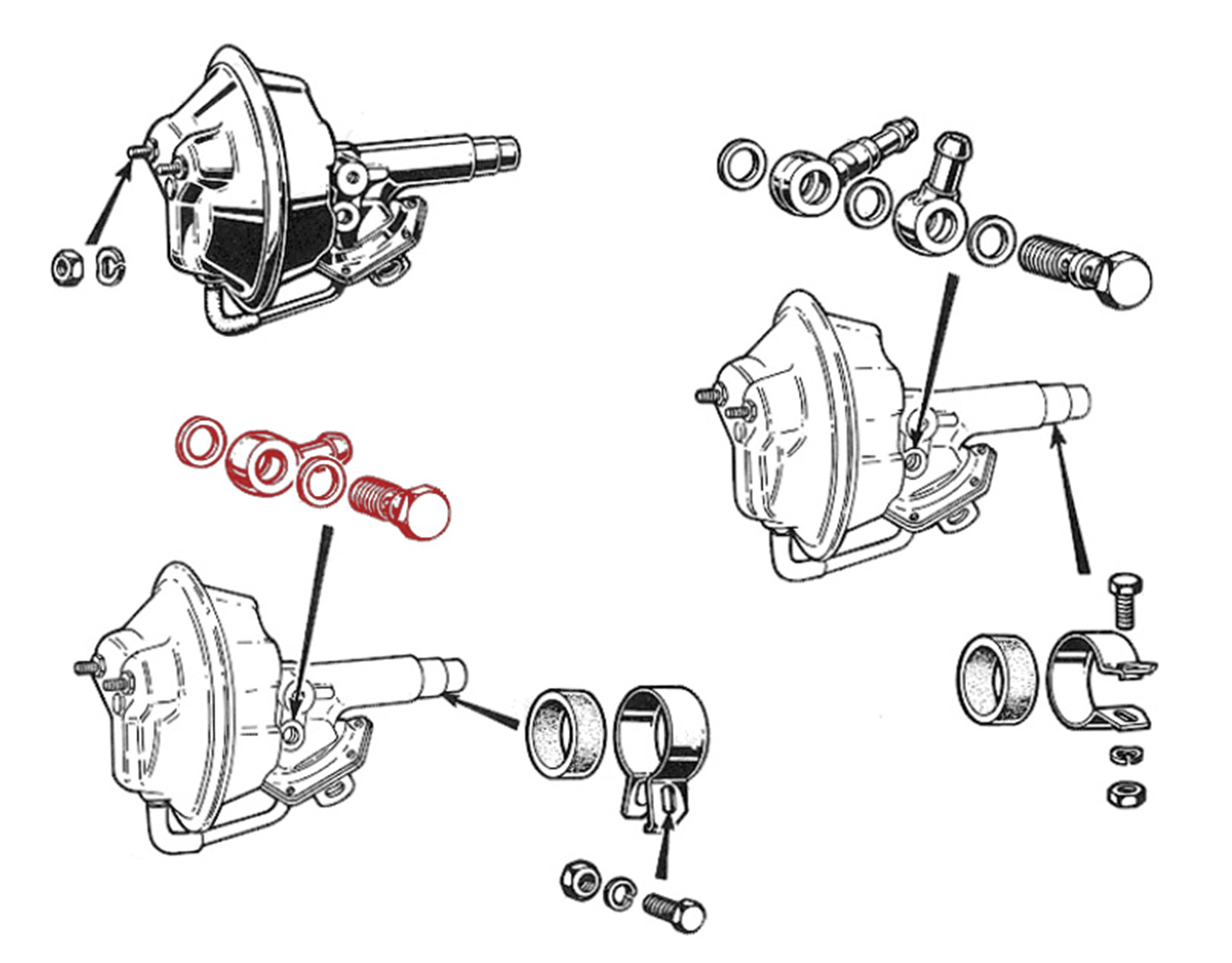 BR345 BENDIX/BONALDI SERVO SINGLE BANJO FITTING