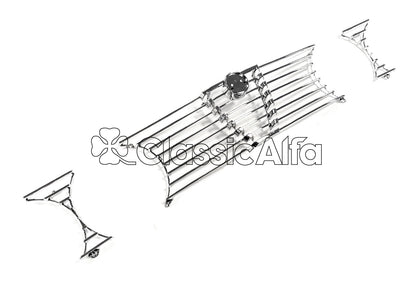 CH011 2000GTV FRONT GRILLE SET - 3 PIECES