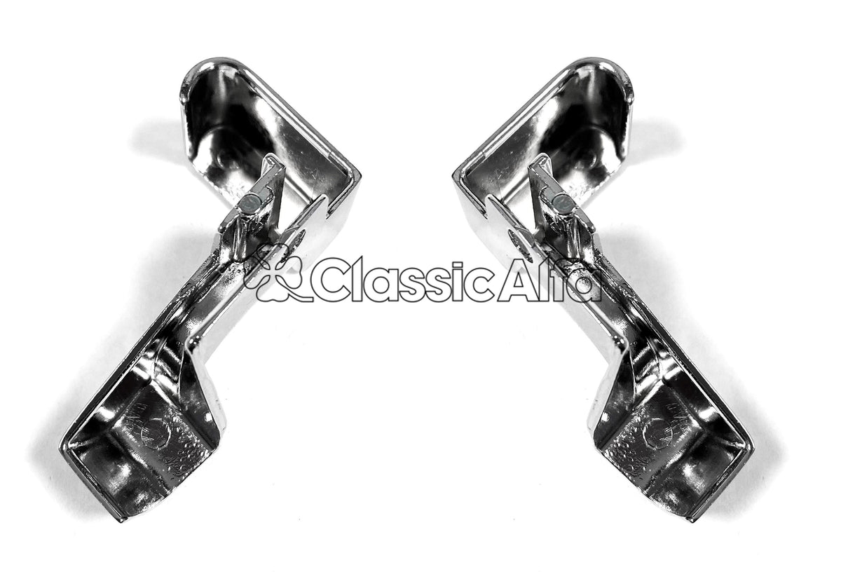 CH040 SPIDER 1970-93 B-POST TOP CHROME TRIM - PAIR