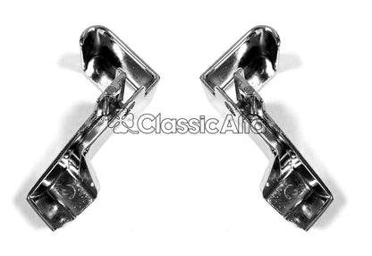 CH040 SPIDER 1970-93 B-POST TOP CHROME TRIM - PAIR