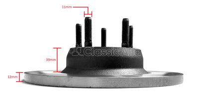 D0153 FRONT BRAKE DISC 5 BOLT NON VENTED DIESEL