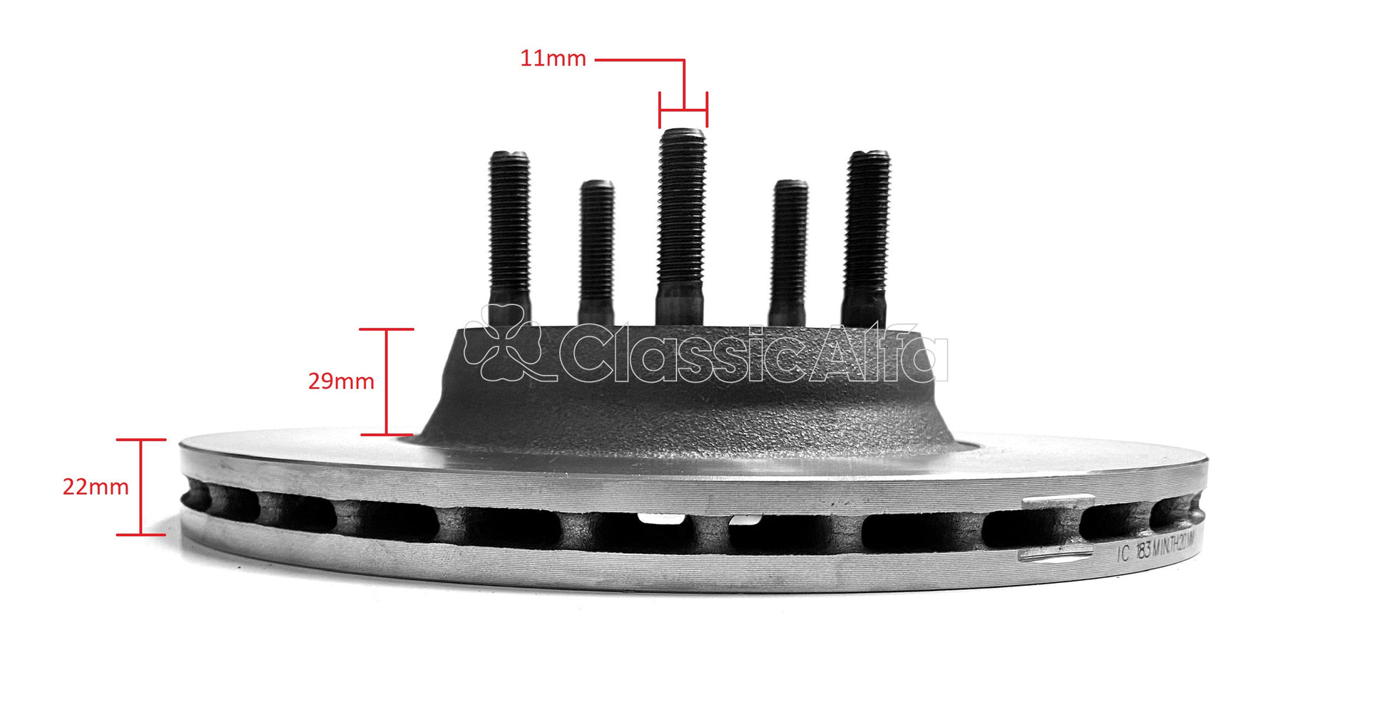 D0158 FRONT BRAKE DISC GTV6 & 75 V6