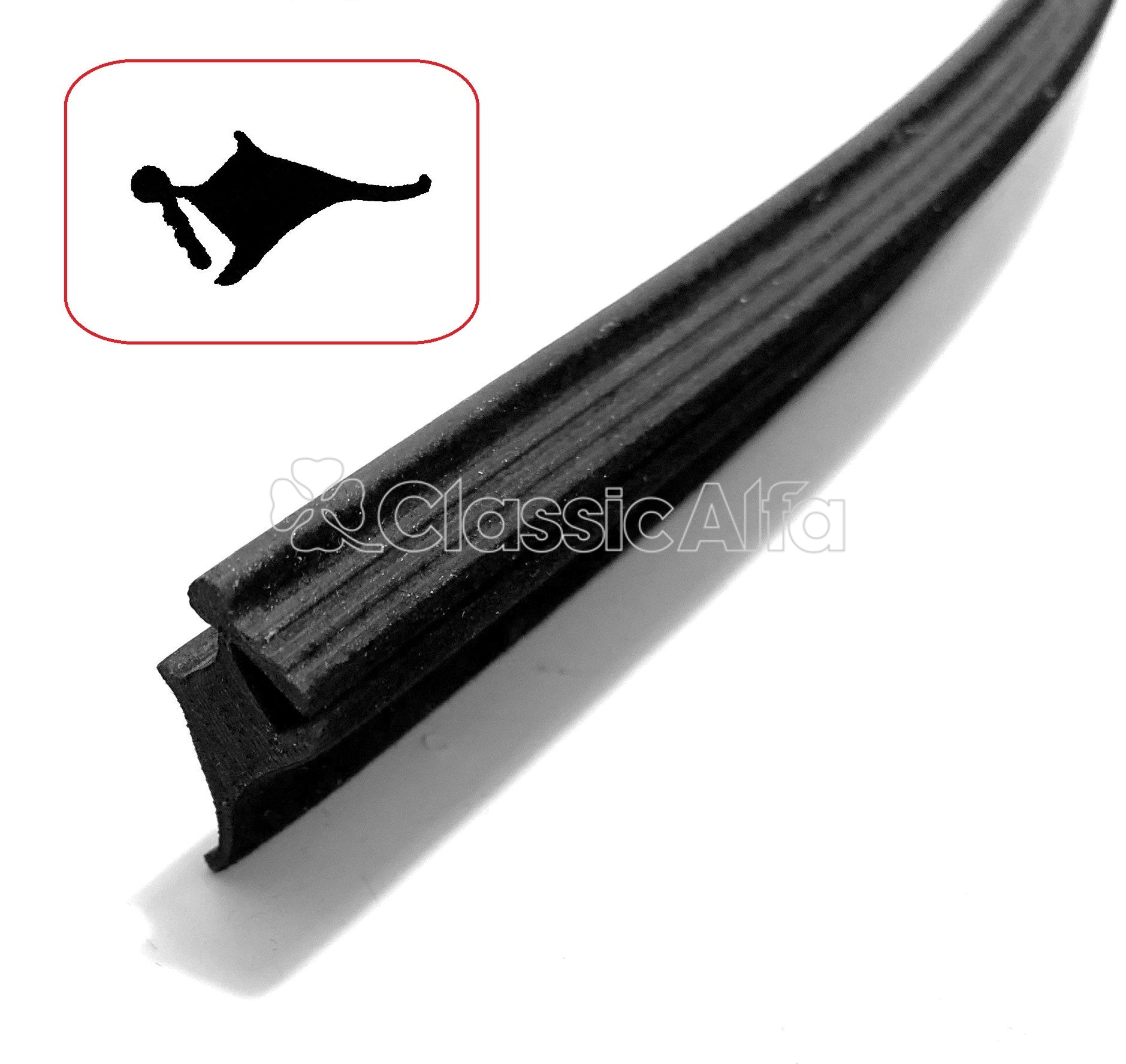 D0410 WINDOW FELT STRIP 125CM ALFETTA GTV REAR SIDE WINDOW