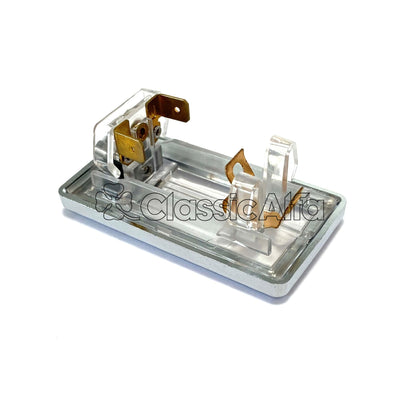 D0435 ALFETTA INTERIOR COURTESY LIGHT UNIT CLEAR LENS CHROME FRAME