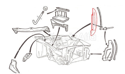 D0442 ALFETTA GTV REAR RIGHT SPLASH PANEL