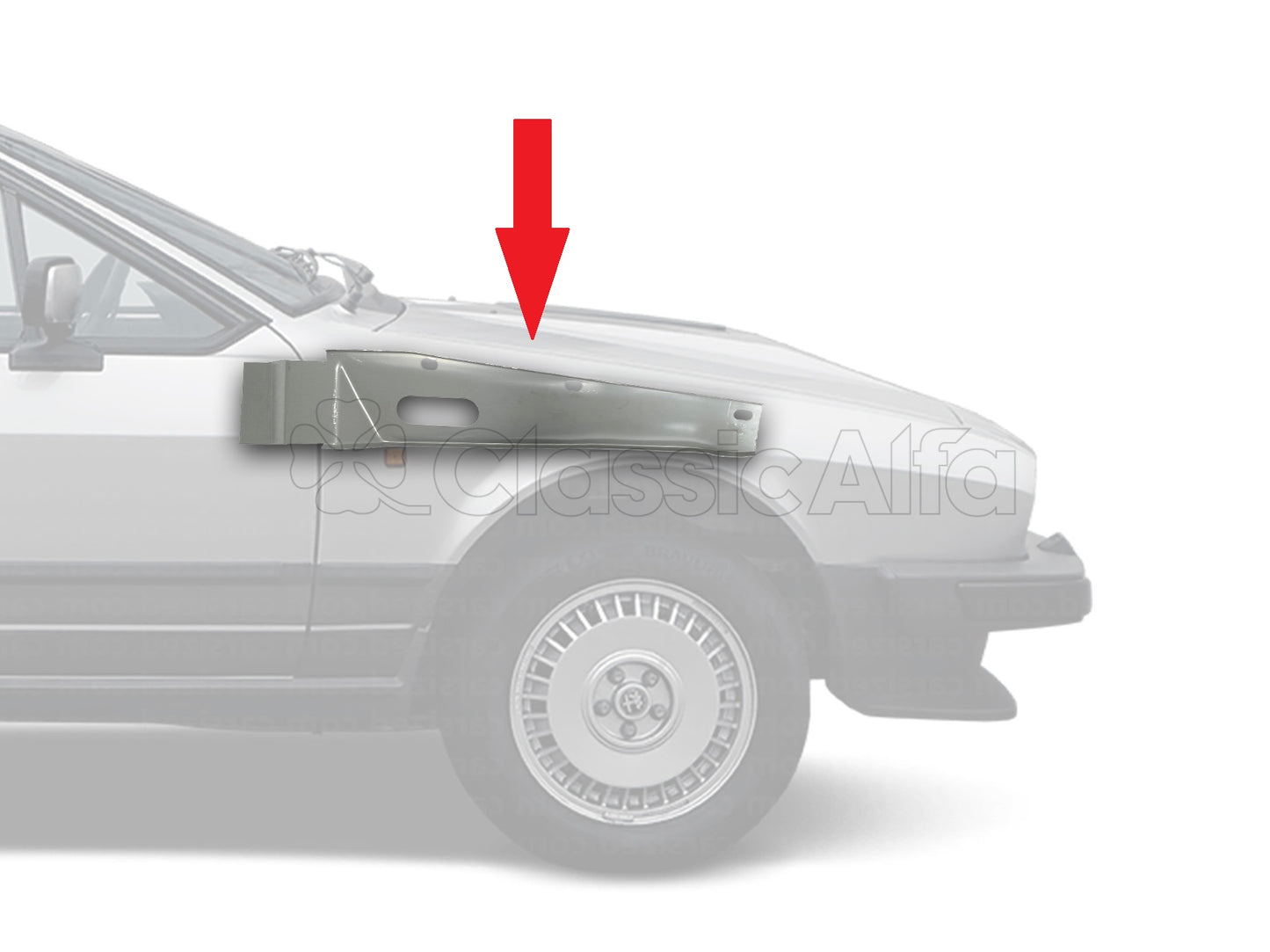 D0445 ALFETTA GTV INNER WING SUPPORT PANEL FRONT RIGHT