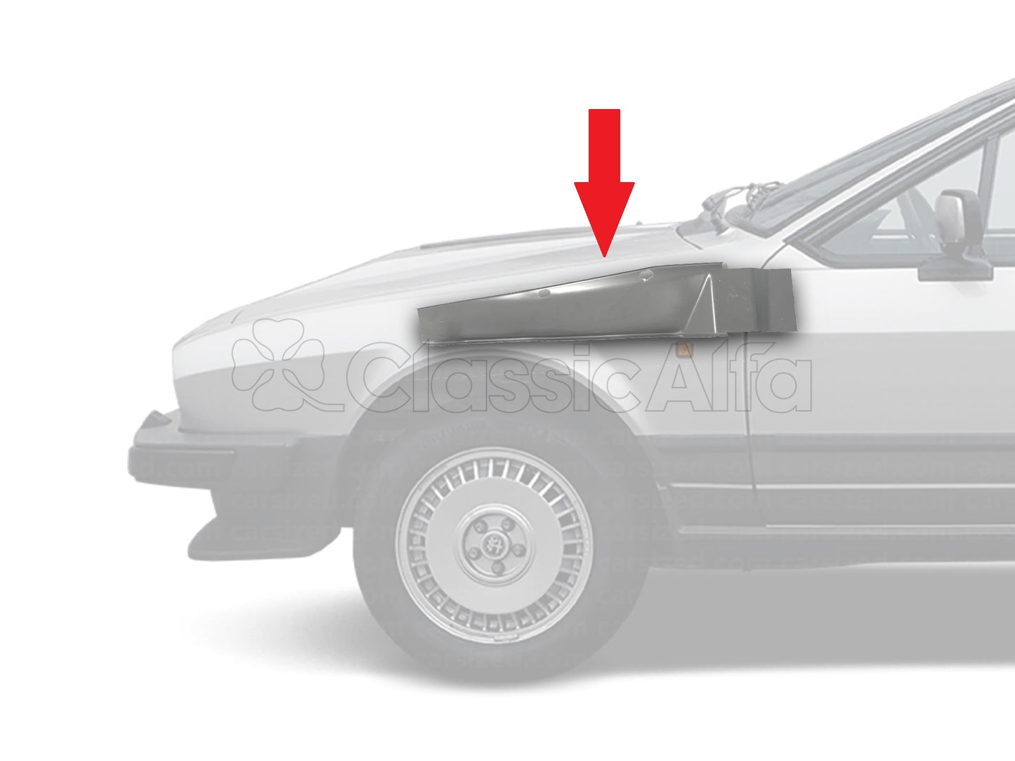 D0446 ALFETTA GTV INNER WING SUPPORT PANEL FRONT LEFT