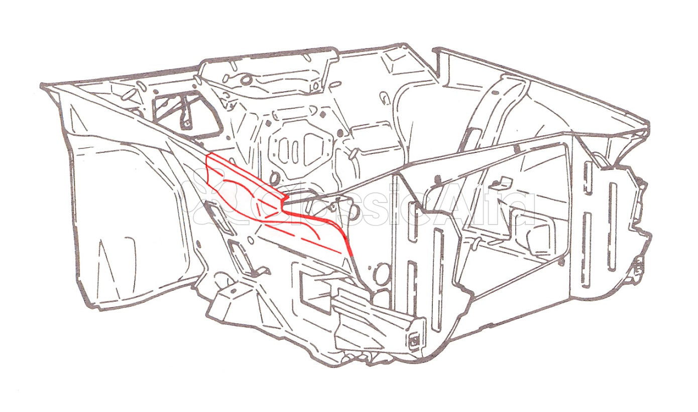 D0447 ALFETTA GTV INNER WING REPAIR PANEL FRONT RIGHT